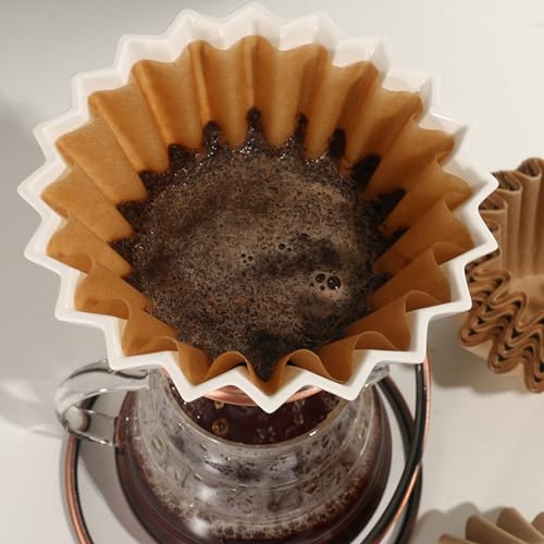 Velloray 1-4 Cup Natural Basket Coffee Filter, 100 Count Unbleached Coffee Filters Paper for Single Serve Coffee Maker, Small Pour Over and Drip Pot, Mini Coffee Travel Brewer