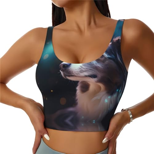 Funny Pet Dogs - Chaleco deportivo para mujer, adecuado para yoga, deportes, pilates, chaleco deportivo, Negro, L