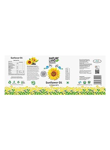 Image of Natureland Organics Mustard Oil Jar, 5 L & Sunflower Oil Bottle, 1 L