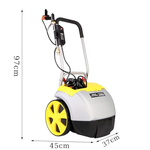 Spruzzatore elettrico da giardino con tubo lungo, ugello regolabile e interruttore di sicurezza, ideale per la cura del prato, irrigazione delle piante e lavaggio auto