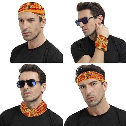 Neck Gaiter A Full Pizza Face Mask for Travel Face Cover Scarf for Men Women Elastic Headbands Wind-proof Bandana for Skiing Fishing Hiking Cycling4