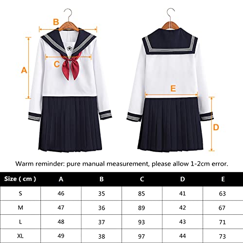 Larcele Schooluniformjurk Japanse school uniform zeeman donkerblauw SSF-01 - Image 3