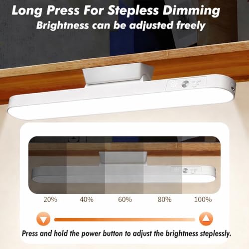 Image of ARJ Magnetic Rechargeable Desk LED Lamp with Touch Dimmer | 3-Mode Study & Reading Light for Hostel, Bedroom, Travel & Power-Cut Use