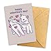 Podagree Happy Valentine’s Day Funny Cat Meme Card from Girlfriend or Boyfriend, Cute Humor Love and Affection Design 8x5.3 Inch With Envelope