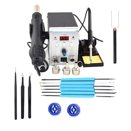 750W 2in1 �d�C�͂񂾂��� �͂񂾕t���X�e�[�V���� + �z�b�g�G�A�K�� BGA SMD PCB IC �C���t�� �������艷�x(8586-SET-ZH)