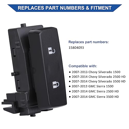 image for Obaee Door Lock Switch Front Left Driver Side, Compatible with 2007-20