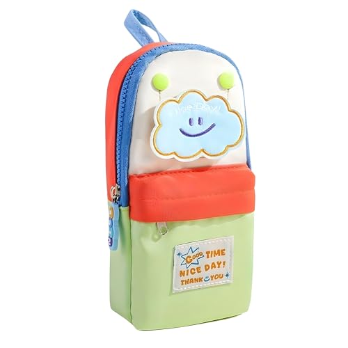 Image of Mini Backpack Pencil Case for Girls Cute Kawaii Pink Pen Pouch with 3D Cartoon Design, Large Capacity Multi Compartment Zipper Organizer, School Supplies Storage Bag for Kids Teens Makeup Use