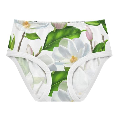 Spring Floral Flowers White Girls Underwear Toddler 2t Cotton Panties for Girl Aesthetic Briefs Kids Undies