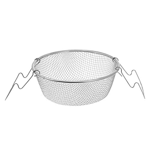 GANAZONO 1Pc stainless steel frying basket Fried Basket chips deep french fry baskets fry baskets holder food frying basket food presentation strainer Cooking fried fish kitchen supplies
