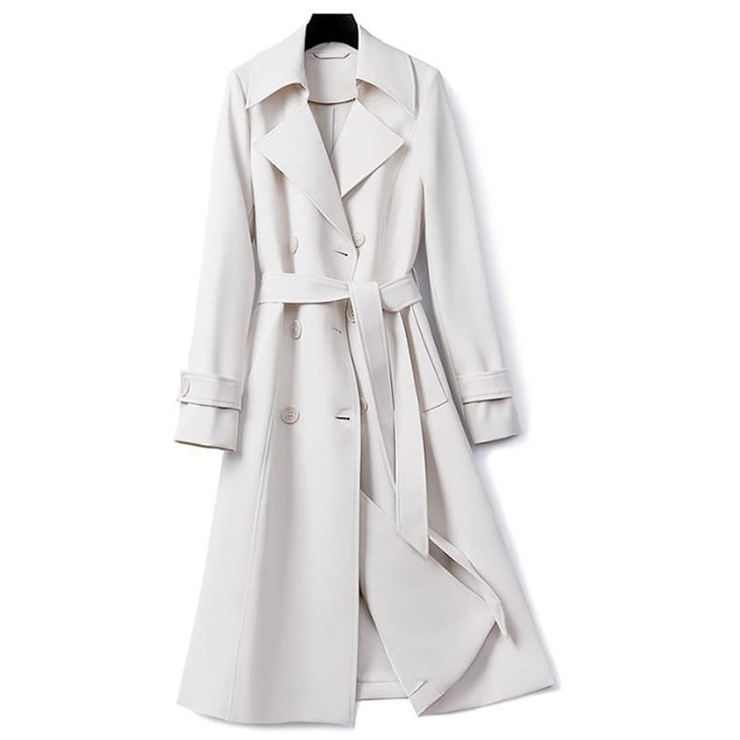 Amazon.com: Women's Purple Double Breasted Long Trench Coat Lapel