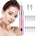 Vicloon Professional Wireless Microneedling Pen, Electric Beauty Pen LCD Screen, Skin Care Tool Kit for Anti-aging Acne Scars Wrinkles with 5 Pcs 36 Pin&5 Pcs 12 Pin&2 Pcs Nano Round Pin Cartridges