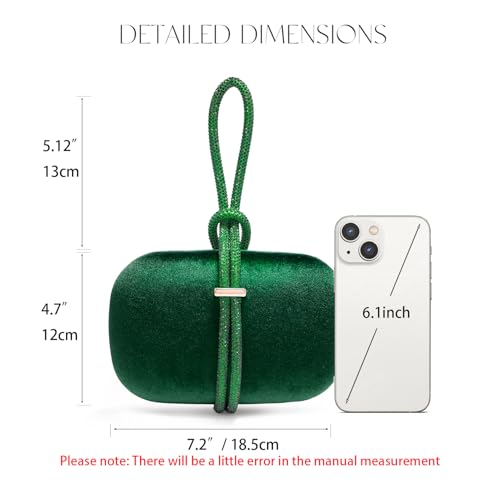 Image of CARIEDO Women's Rhinestones Evening Handbag Crystal Clutch Bridal Purse for Wedding Prom Night Out Party