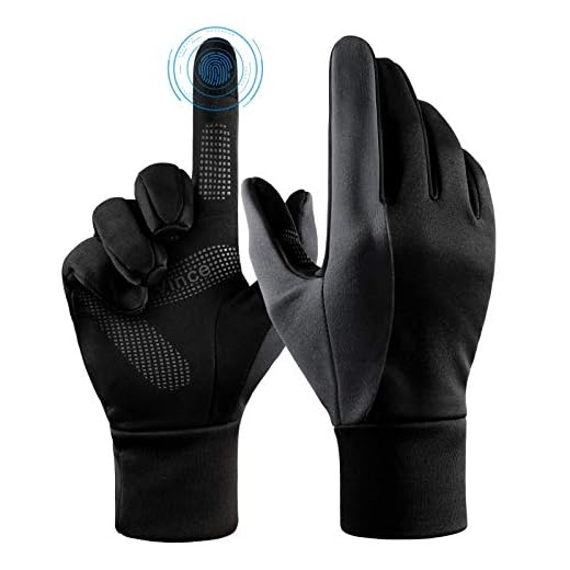 Insulated Gloves Touch Screen Winter Glove - Windproof Water Resistant for Running Cycling Driving Phone Texting Outdoor Hiking Climbing in Cold Weather for Women and Men (Black-Gray,X-Large)
