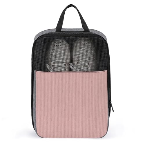 Sac à chaussures de golf pour voyage homme femme - Sac rétro doré rose à rayures