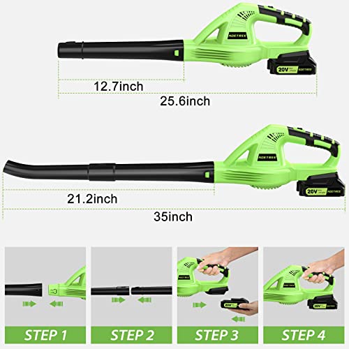 Cordless Leaf Blower - Lightweight Electric Blower With 2 Batteries & Charger - 20V Battery Powered Small Handheld Blower For Lawn Care #TOP5