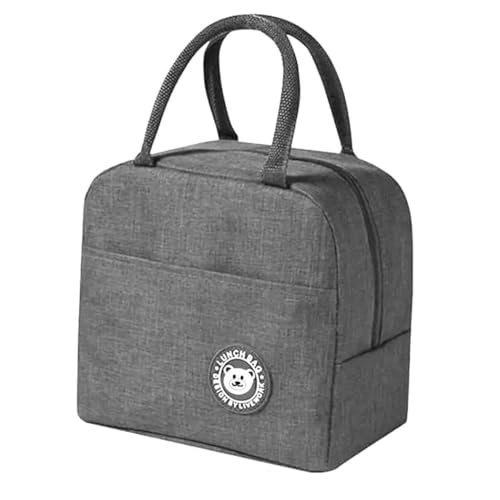 Bolsa Térmica 4L Impermeável Necessaire Lancheira Escola Marmita Academia Trabalho Praia e Camping - Quente e Frio (Cinza)