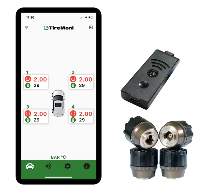 TireMoni Reifendruck-Kontrollsystem TM-150-Bluetooth Smart