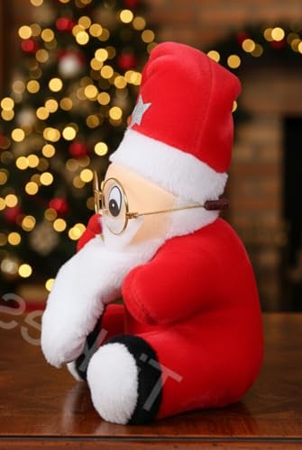 Image of Tickles Soft Stuffed Plush Christmas Santa Claus Toy for Kids Room (Color: Red Size: 20 cm)