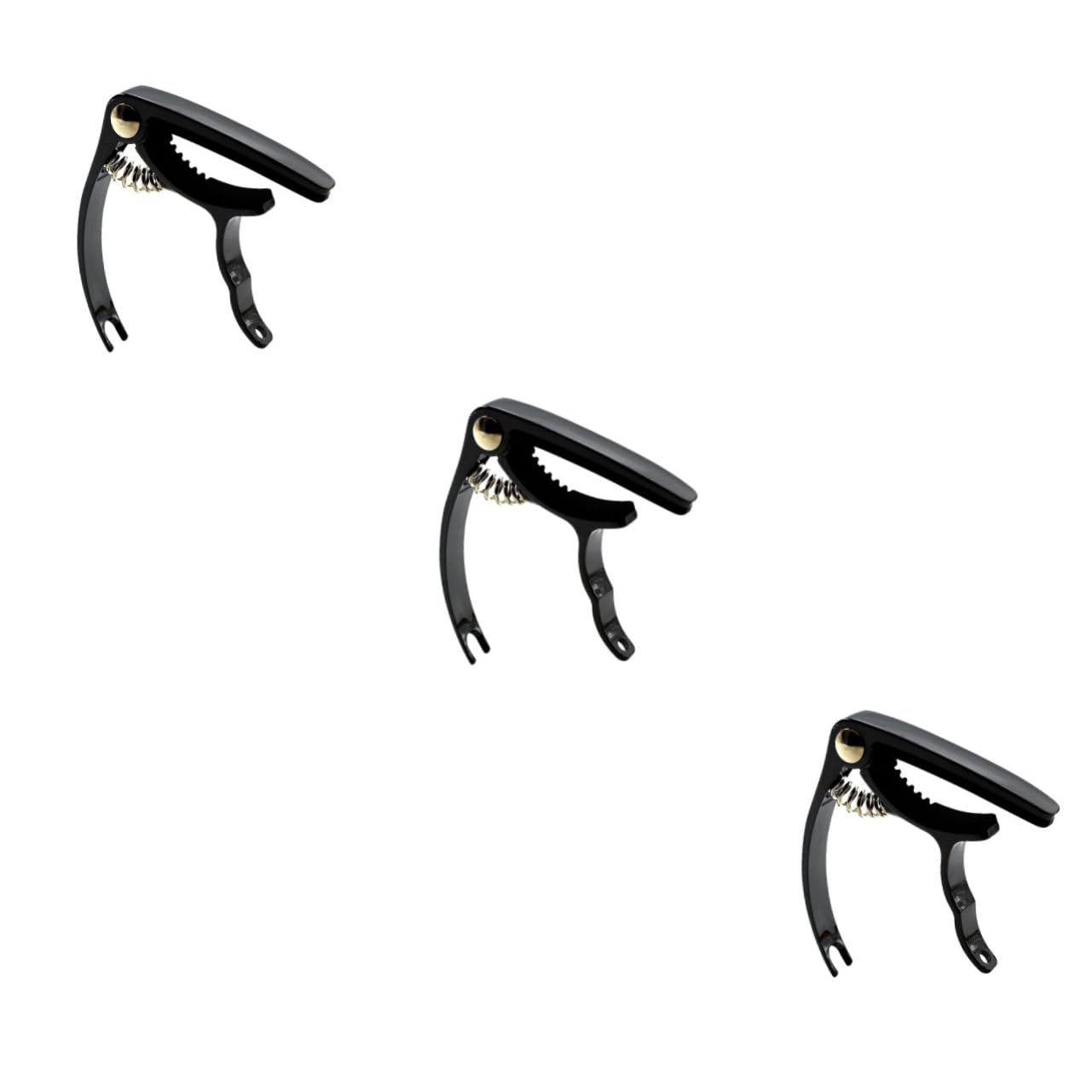 TOYANDONA 3piezas Capo De Guitarra Metálico Ligero y Fácil De Usar Para Guitarra Acústica Eléctrica y Ukelele Negro