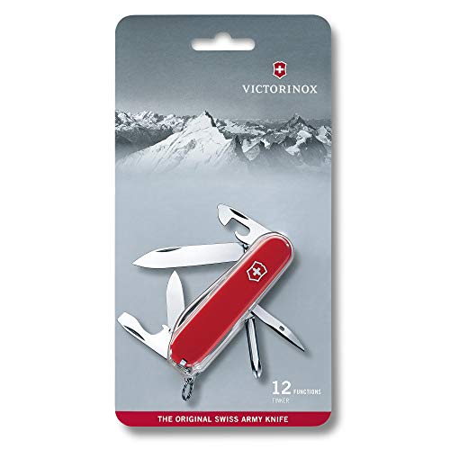 Victorinox Taschenmesser Tinker (12 Funktionen, Dosenöffner, Klinge, Pinzette, Phillips Schraubendreher) rot