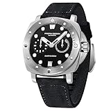 Pagani Design 1767 Montre carrée Automatique pour Homme Bracelet en Nylon étanche jusqu'à 200 m avec Cadran de réserve de Marche