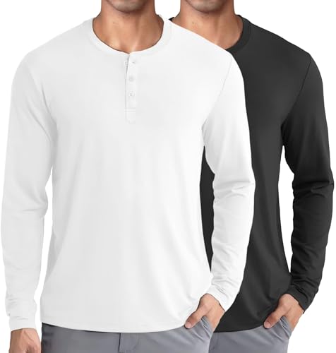 Pull Henley à manches longues pour homme en tricot doux et chaud