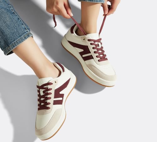 Image of LUCKY STEP Women Retro Gum Sole Fashion Sneakers