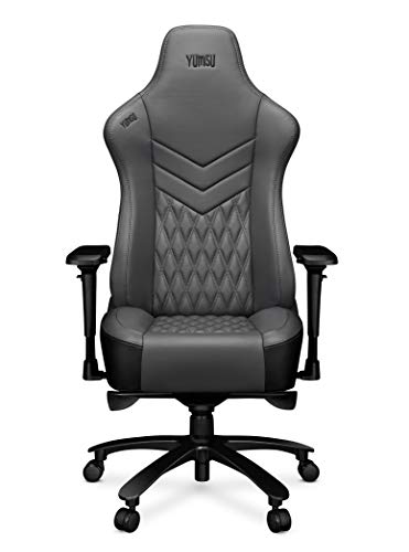 TBA YUMISU 2053 - Silla para juegos (aluminio mejorado, estructura con mecanismo Ergomultiblock), color negro y gris Respaldo y asiento muy suaves para mayor comodidad. Tiene ruedas de goma.