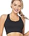 Produktbild OUDOTA Sport BH Starker Halt Große Brüste, Elastizität Push Up Yoga BH Frauen mit Polstern, Sport Bra Yoga Top für Yoga Fitness, Sport Bustier Damen Gepolstert Rücken Bügelloser BH Ohne Bügel Schwarz