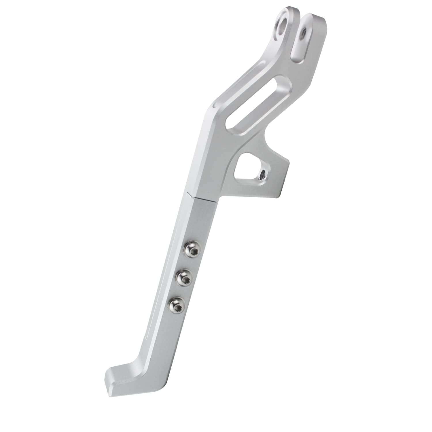 AdssproMotorcycle Kickstand Accessories Modified CNC Aluminum Alloy Adjustable Tripod Holder Kickstand Foot Side Support Stand For Dirt Bike Light Bee Surron Sur-Ron Sur Ron X S X160 X260 (Silver)