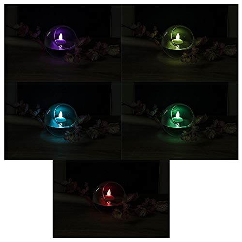 Świece pływające LED | Średnica 3,6 cm / wysokość 4 cm | 4 sztuki | pływające świeczki LED | wodoodporne (RGB zmiana kolorów)