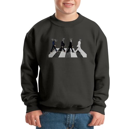 Sweatshirt enfant animaux passage piéton un cadeau original style collage art - 2