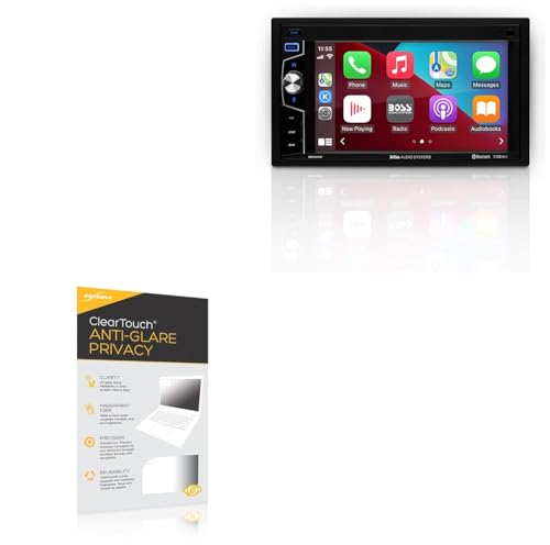BoxWave Screen Protector Compatible with BOSS Audio BE62CP - ClearTouch Anti-Glare Privacy (2-Pack), Privacy Screen Protector Flexible Film Anti-Glare