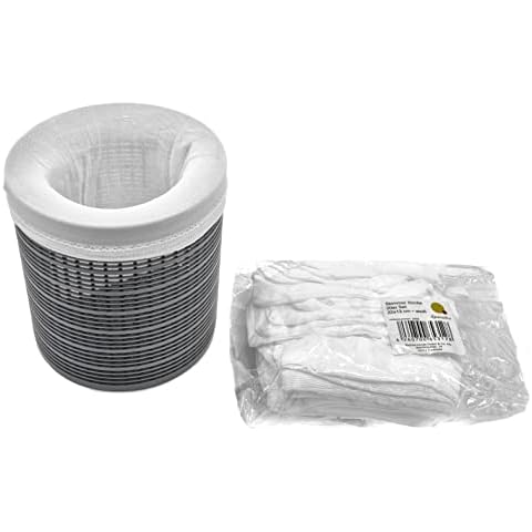 Skimmer Socks White - Set of 20 - Pool Filter Protector - Skimmer Basket Net Pre-Filter Pool Pump Protection Filter Dirt Trapper Cover