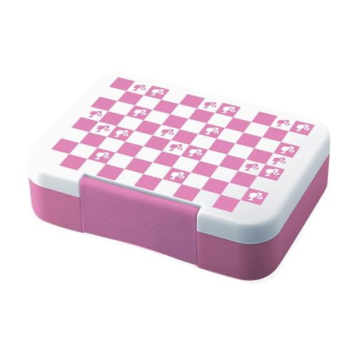 Image of Simple Modern Mattel Barbie Bento Lunch Box for Kids | BPA Free, Leakproof, Dishwasher Safe | Lunch Container for Girls and Boys, Toddlers | Porter Collection | 5 Compartments | Barbie Checkmate