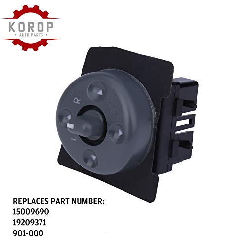 Power Mirror Switch Replaces# 15009690, 19209371, 901-000 Fits For Chev-Y Gm-C Cadilla-C Olds-Mobile Front Driver Side Door Mirror Control Switch #TOP3