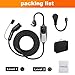 Level 1&2 EV Charger 32Amp 110V-240V with 20FT Cable, Portable Home Charger NEMA 14-50 5-15 Plug for All SAE J1772 Electric Cars