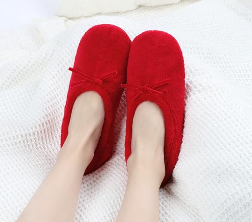 Image of Panda Bros Women's Ballerina Slipper Socks - One Pair Anti-Skid Comfy Warm Ballet Style House Slippers for Indoor Home, Winter, Wedding, and Birthday Gifts for Women