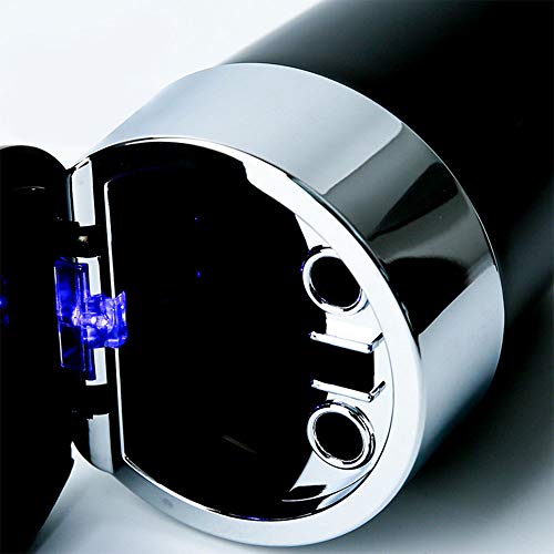 Car Ashtray, Portable Smokeless Ashtray Cup Cigar Garbage Container With Lid And Blue Led Light #TOP4