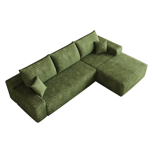 Image of 107 inch Cloud Sectional Sofa Boneless Couches with Chase