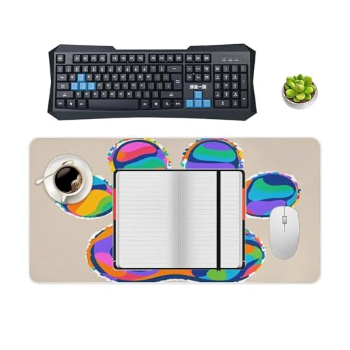 Protector de escritorio con diseño de patas de perro, grande y blanco miniatura 4
