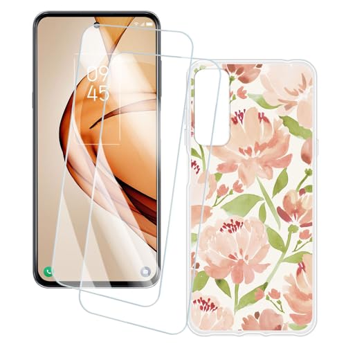 OAGELIM 2�Z�b�g �X�N���[���v���e�N�^�[ + �P�[�X TCL 20L+ T775H (6.67 �C���`) �Ƃ̌݊������� �A�[�e�B�X�e�B�b�N�J�X�^���v�����g�J�o�[�Ƌ����K���X�t�B���� �X�N���b�`�h�~ (��)