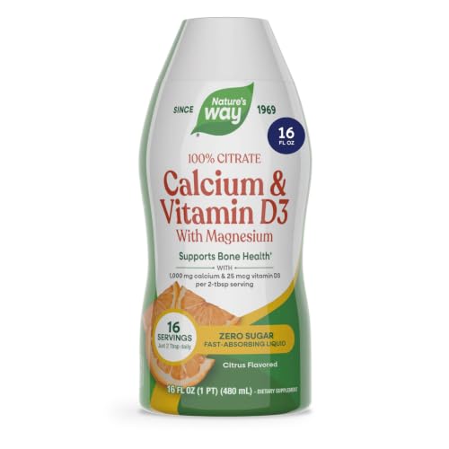 Nature's Way Calcium & Vitamin D3, with Magnesium, Liquid Formula, 16 Fl Oz - image 1