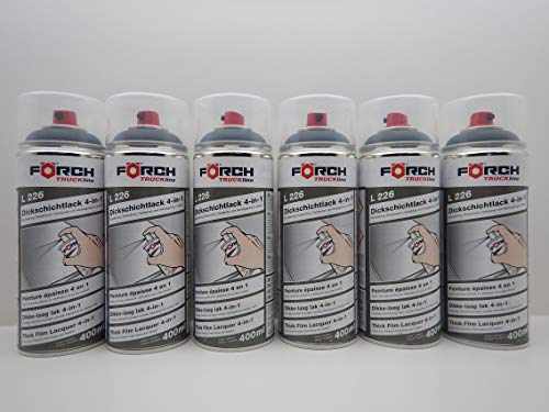 FORCH 4 in 1 BAUMASCHINE DUNKELGRAU 7461 DICKSCHICHTLACK Lack Spray SPRAYDOSE 400ML (6)