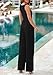 PRETTYGARDEN Summer Sleeveless Jumpsuits for Women Dressy Square Neck Wide Leg Pants Knit One Piece Rompers Fashion Clothing (Black,Small)