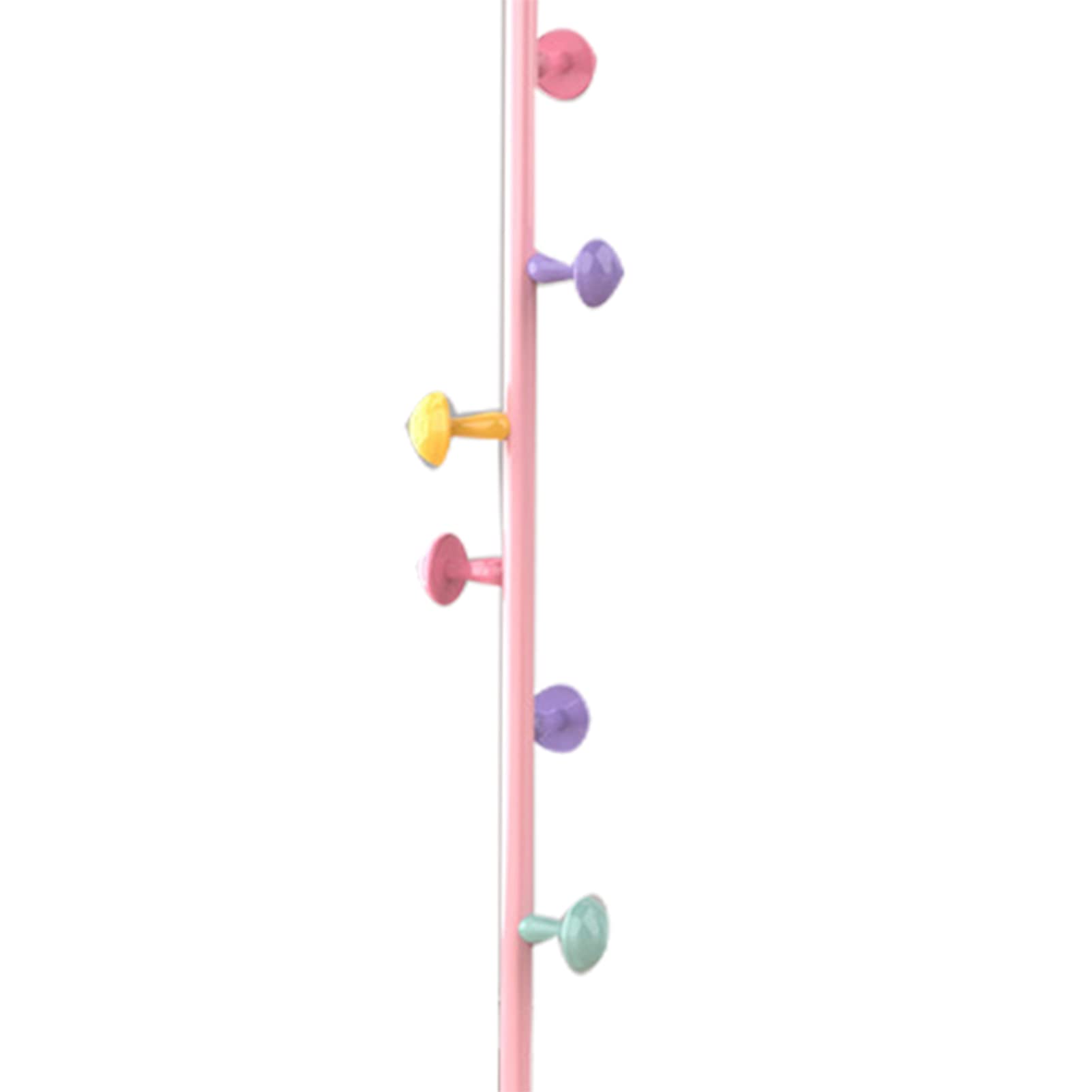 Garderobenständer, 7 Haken Abnehmbarer Stand-Kleiderbügel Flur Büro Garderobenständer Kleiderstange Jackenständer für Kleidung Hut Tasche, Wohnzimmer Schlafzimmer Büro(feenrosa 167cm)
