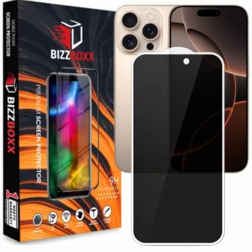 Image of Privacy Tempered Glass Screen Protector compatible with iPhone 16 Pro Privacy Screen Guard - Anti-Spy Tempered Glass, Privacy in Public Spaces (For iPhone 16 Pro) - Pack of 1