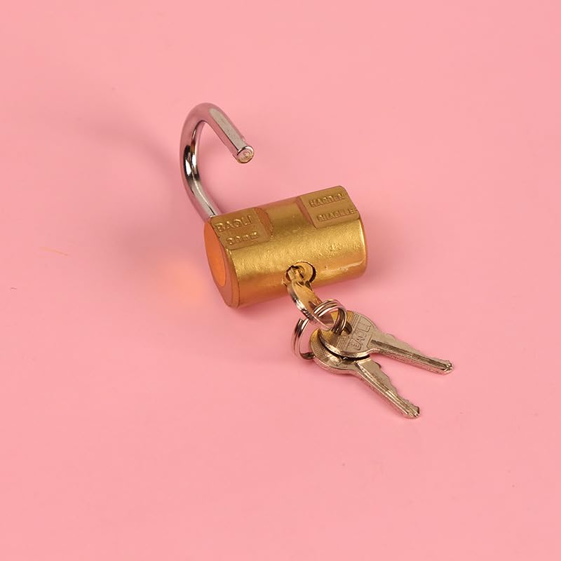 Image of 2pcs Heavy-Duty Metal Padlocks, Anti-Theft Hammer-Resistant Keyed Locks with Spring Mechanism