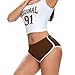 JOINFUN Women Fashion Lingerie Thong Sexy Cheeky Underwear Sports Yoga Shorts Coffee XL