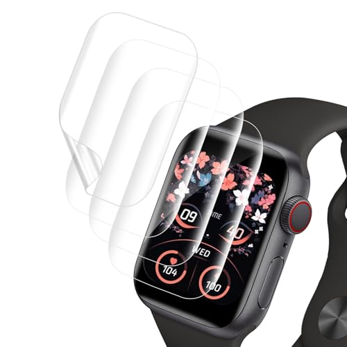 Carantee 4 Stück TPU für Panzerglas für Apple Watch Series 7(41mm) Schutzfolie Hohe Auflösung Displayschutzfolie für Apple Watch Series 7(41mm) Schutzfolie Keine Blasen Anti-Staub Folie